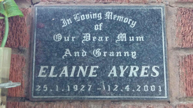 AYRES Elaine 1927-2001