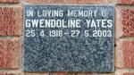 YATES Gwendoline 1918-2003