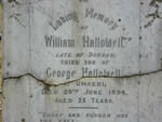 HALLOWELL William -1896