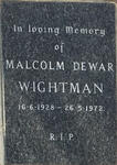 WIGHTMAN Malcolm Dewar 1928-1972