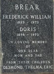 BREAR Frederick William 1899-1970 & Doris 1898-1970