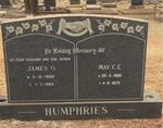 HUMPHRIES James O. 1886-1964 & May C.E. 1890-1973
