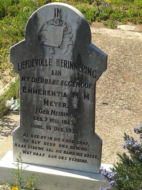 MEYER Emmerentia M.M. nee MEIRING 1867-1935