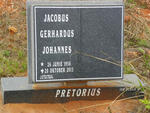 PRETORIUS Jacobus Gerhardus Johannes 1958-2013