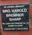 SHARP Harold Bremner 1921-2013