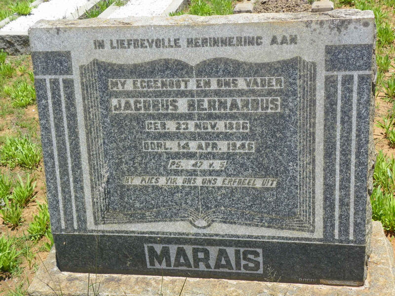 MARAIS Jacobus Bernardus 1886-1946