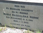 HORNE Maria Magdalena nee MALHERBE 1918-1953