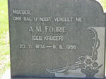 FOURIE A.M. nee KRUGER 1874-1956