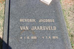 JAARSVELD Hendrik Jacobus, van 1899-1970