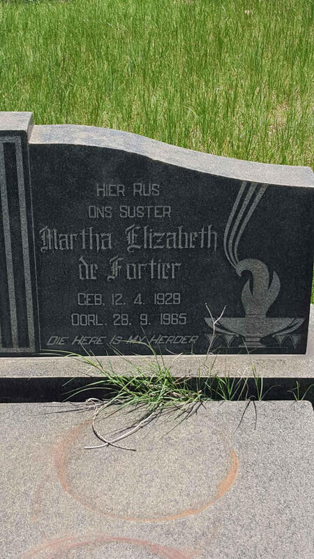 FORTIER Martha Elizabeth, de 1924-1965