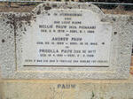 PAUW Andrew 1882-1945 & Nellie PIENAAR 1876-1920 :: PAUW Priscilla nee DE WET 1891-1980