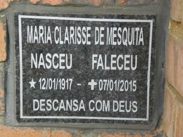 MESQUITA Maria Clarisse, de 1917-2015