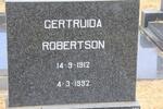 ROBERTSON Gertruida 1912-1992