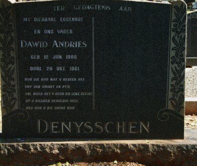 DENYSSCHEN Dawid Andries 1908-1961