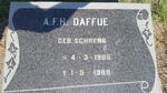 DAFFUE A.F.H. nee SCHRENK 1905-1988