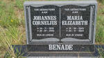 BENADE Johannes Cornelius 1939-2005 & Maria Elizabeth 1943-2004