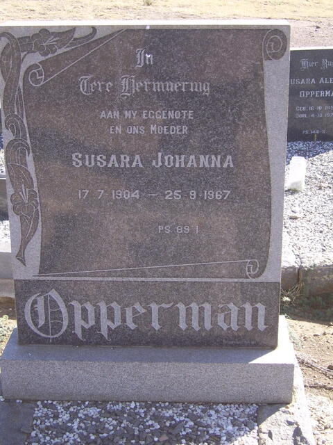 OPPERMAN Susara Johanna 1904-1967
