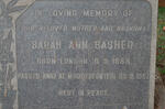 BASHER Sarah Ann 1859-1957
