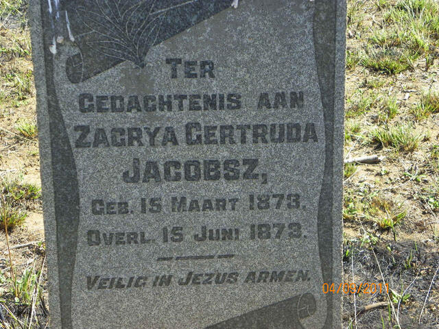 JACOBSZ Zagrya Gertruda 1873-1873