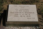 STANDER Matthiam C. 1875-1918