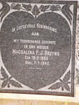 BRUYNS Magdalena  P.J. 1895-1945