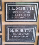 SCHUTTE J.L. 1933-2015 & M. 1938-