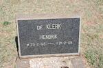 KLERK Hendrik, de 1969-1969