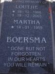 BOERSMA Loutjie 1968-2003 :: BOERSMA Martha 1959-