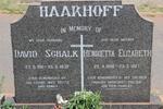 HAARHOFF David Schalk 1911-1972 & Henrietta Elizabeth 1898-1987