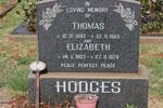 HODGES Thomas 1897-1963 & Elizabeth 1903-1979