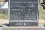 JONKER Piet F. 1921-2002 & Susarah A. 1926-1971