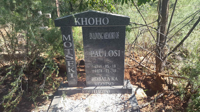 MOTSEKI Paulosi Khoho 1941-1978
