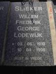 SLIEKER Willem Frederik George Lodewijk 1910-1998