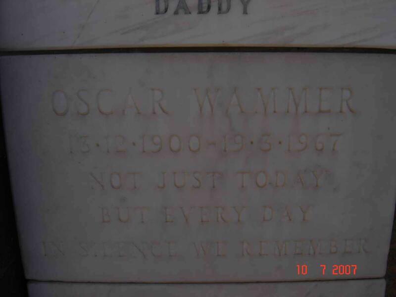 WAMMER Oscar 1900-1967