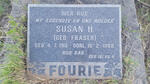FOURIE Susan H. nee FRASER 1911-1968