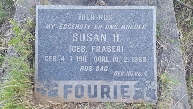 FOURIE Susan H. nee FRASER 1911-1968