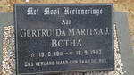 BOTHA Gertruida Martina J. 1911-1997