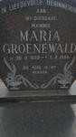 GROENEWALD Maria 1939-1995