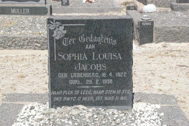 JACOBS Sophia Louisa nee LIEBENBERG 1922-1958