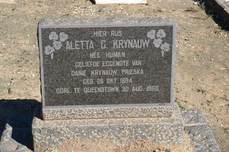 KRYNAUW Aletta G. nee HUMAN 1884-1960