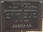JORDAAN Baron Frantz Louise 1904- & Anna Dorathea 1905-1969