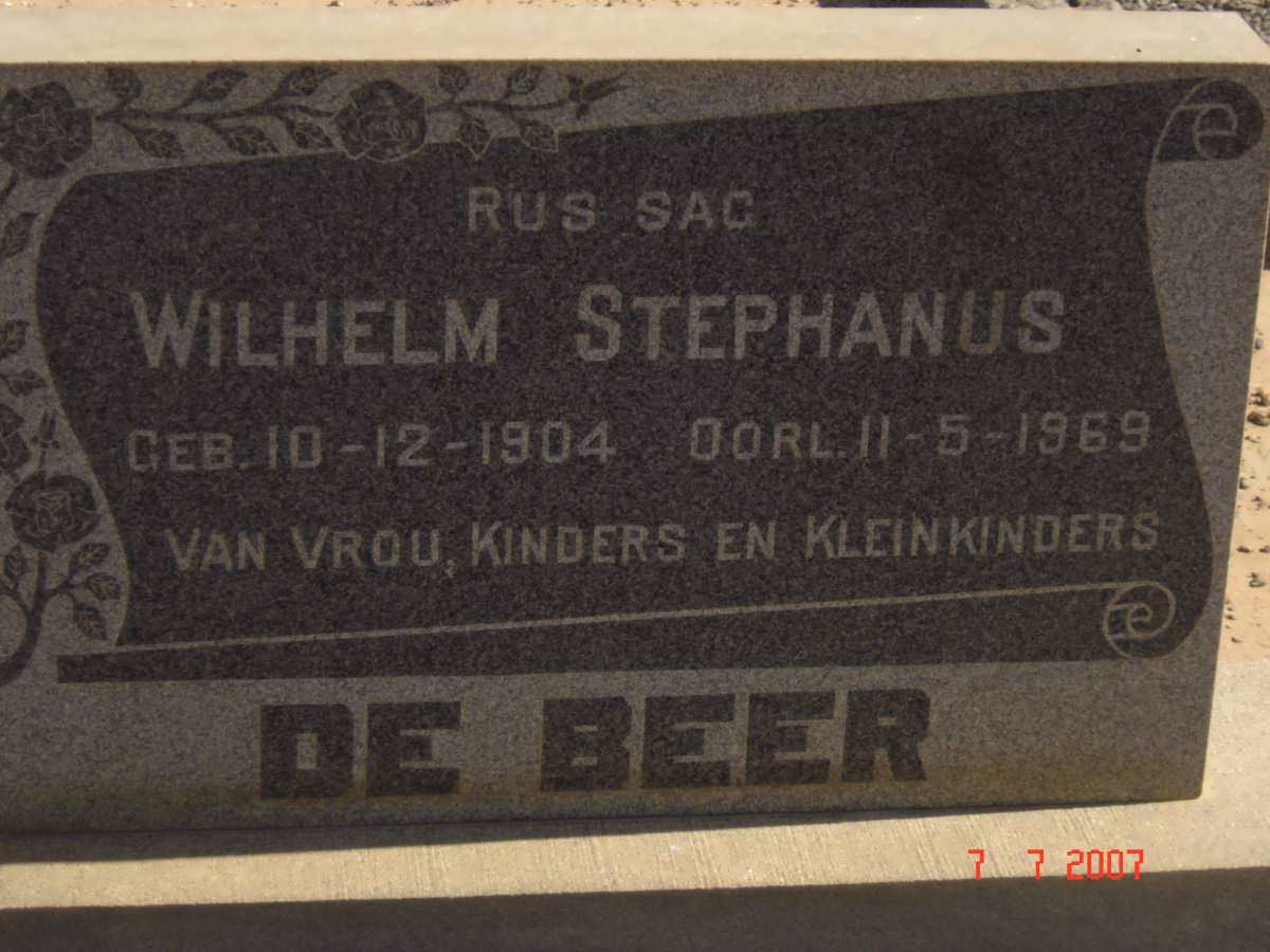 BEER Wilhelm Stephanus, de 1904-1969