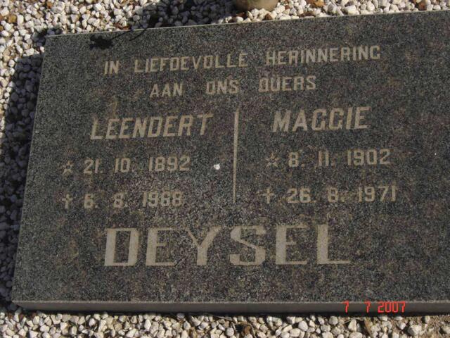 DEYSEL Leendert 1892-1968 & Maggie 1902-1971