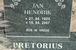 PRETORIUS Jan Hendrik 1925-2007
