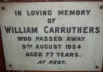 CARRUTHERS William -1954