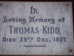KIDD Thomas -1937