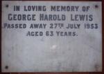LEWIS George Harold -1953
