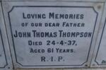 THOMPSON John Thomas -1937