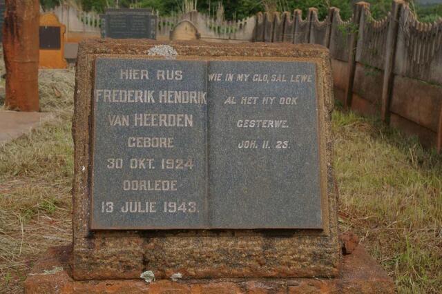 HEERDEN Frederik Hendrik, van 1924-1943