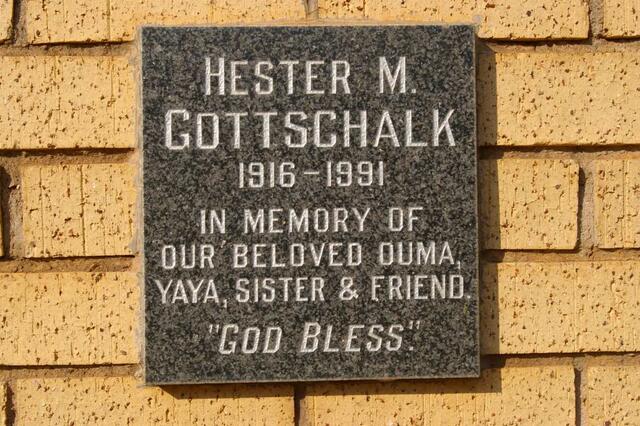 GOTTSCHALK Hester M. 1916-1991